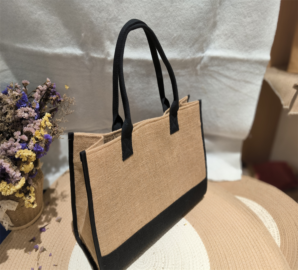 黃麻時(shí)尚手袋